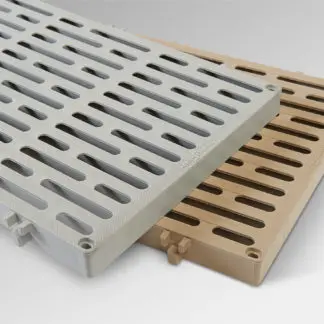 Thru-Flow panels light grey and maple